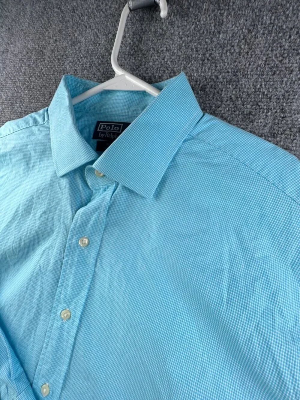Polo Ralph Lauren Button Up Shirt Long Sleeve Blue Regent Classic Fit 17.5 36/37